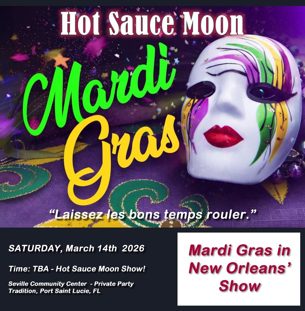 Mardi Gras Party with Hot Sauce Moon